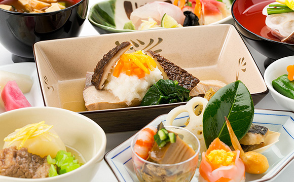 ファーストクラス和食メニューの一例